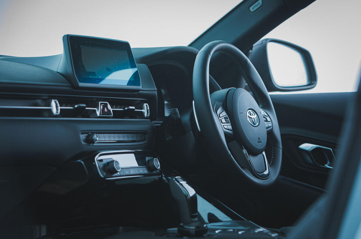 11 Toyota GR Supra 2 litre 2021 UK first drive review dashboard