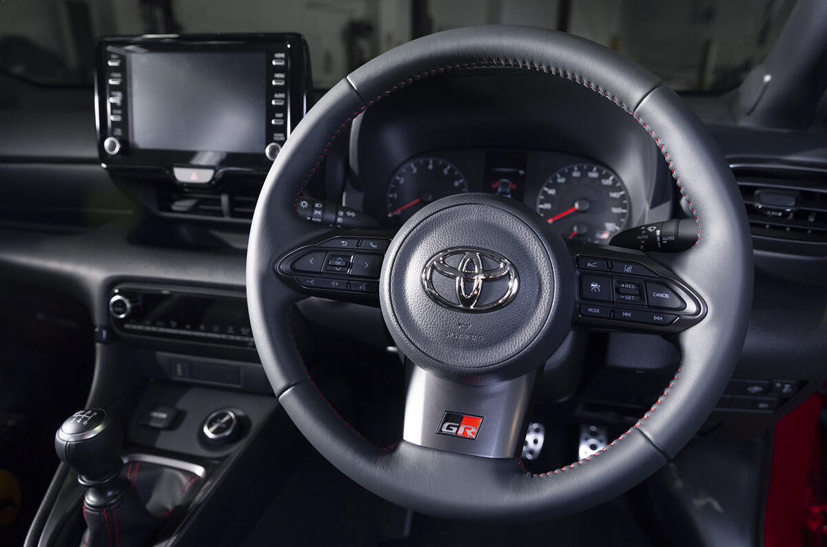 Toyota GR Yaris 2020 UK first drive review - steering wheel