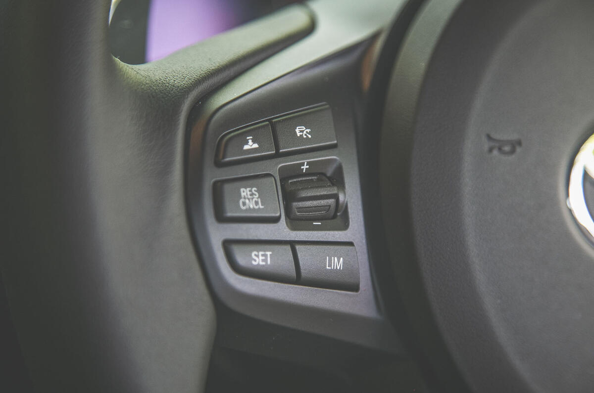 Toyota Supra 2019 UK first drive review - steering wheel buttons