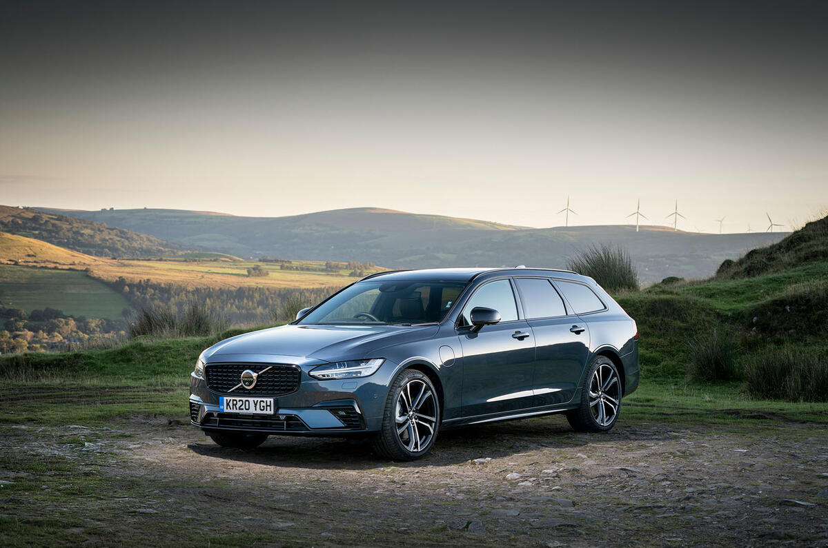 Volvo V90 Recharge T6 2020 UK first drive review - static front