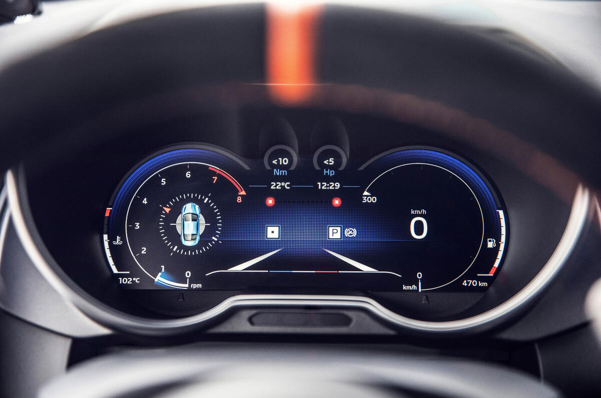 Alpine A110S 2019 first drive review - digital cluster