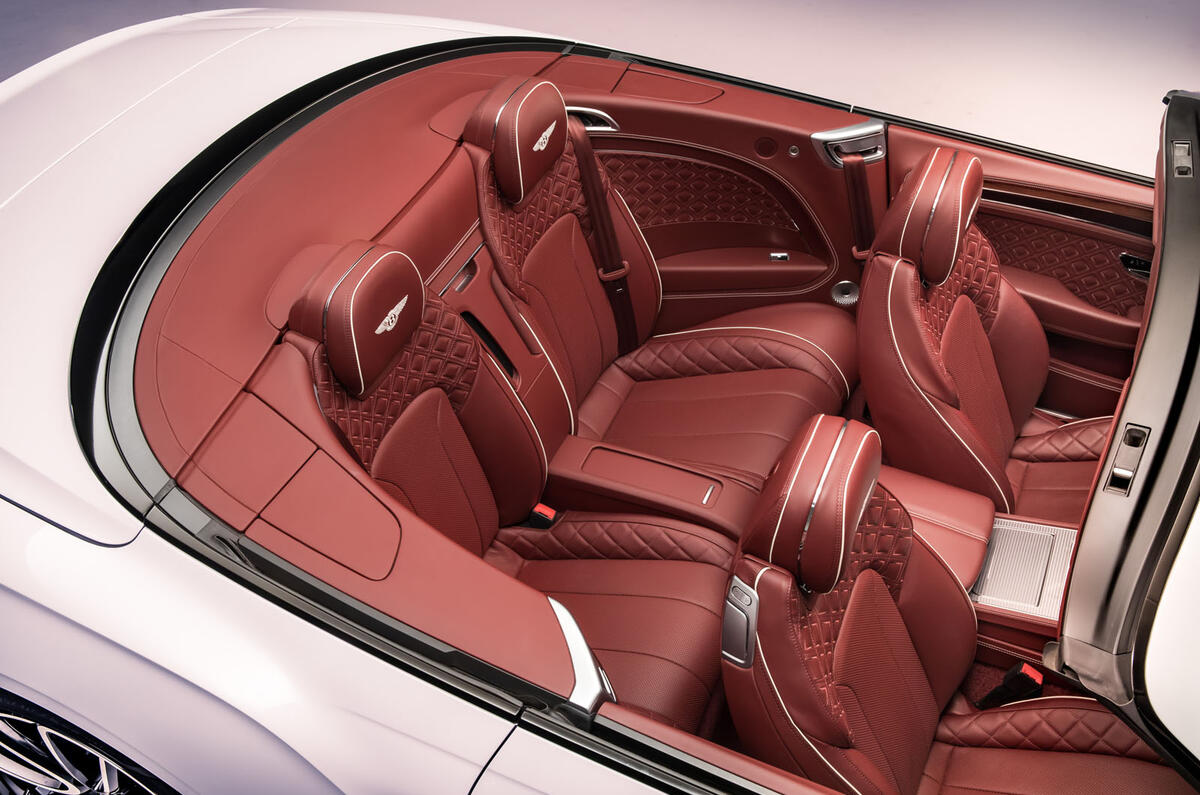 Bentley Continental GT convertible 2019 first drive review - rear seats