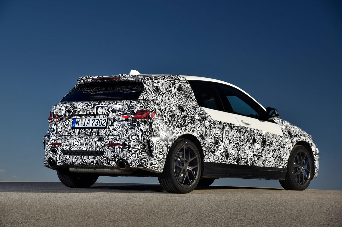 BMW 1 Series 2019 prototype drive - static rear