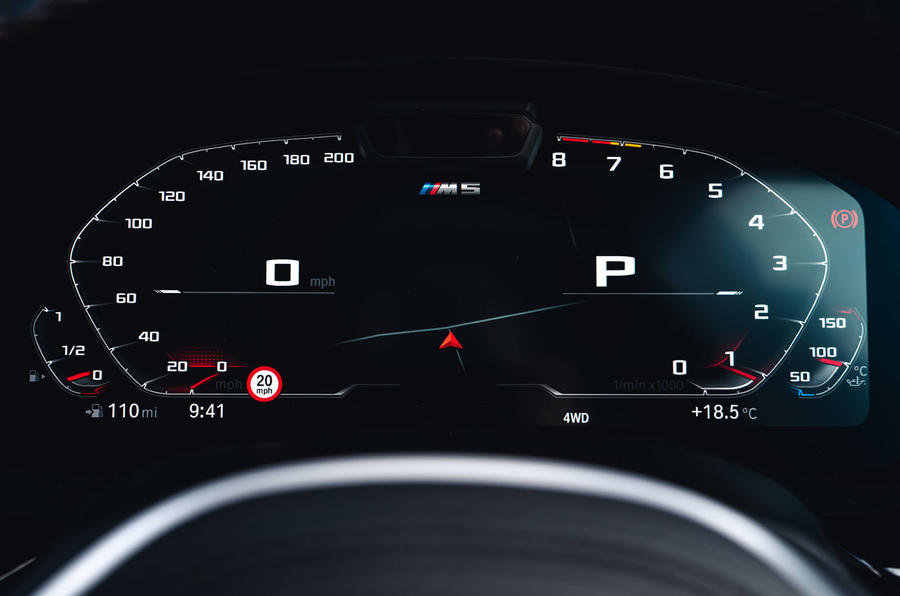 BMW M5 Competition 2020 : premier examen de la conduite au Royaume-Uni - instruments