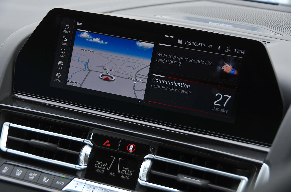 BMW M8 Competition Coupe 2020 UK first drive review - infotainment