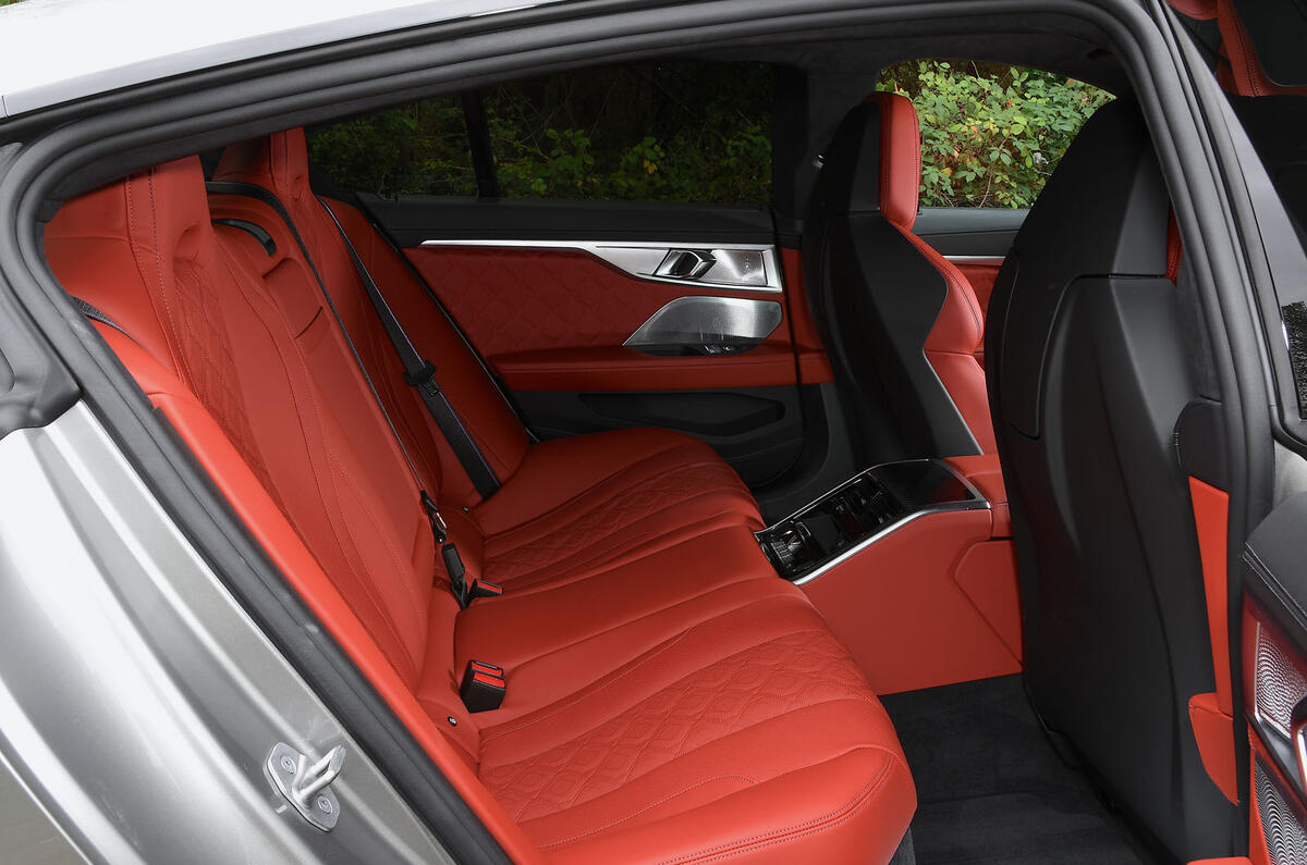 BMW M8 Gran Coupe 2020 UK first drive review - rear seats