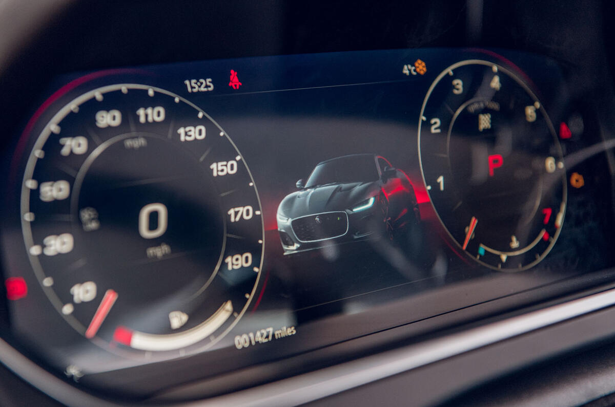 Jaguar F-Type 2020 UK first drive review - instruments