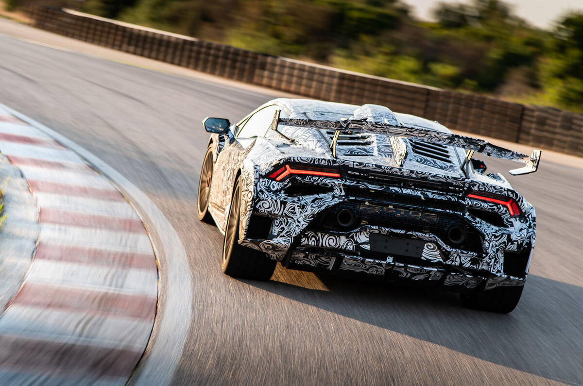 Lamborghini Huracan STO 2020 first drive review - track rear