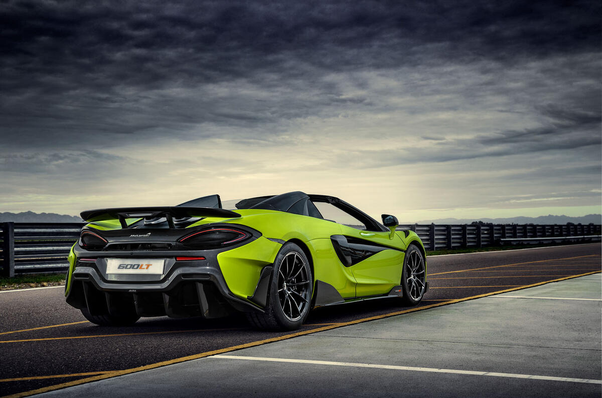 McLaren 600LT Spider 2019 first drive review - static rear