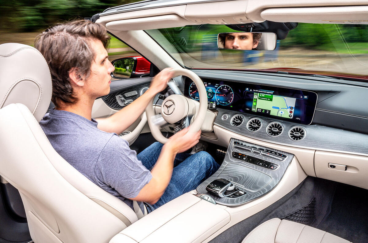 Mercedes-Benz E-Class e450 Cabriolet 2020 UK first drive review - Simon Davis driving