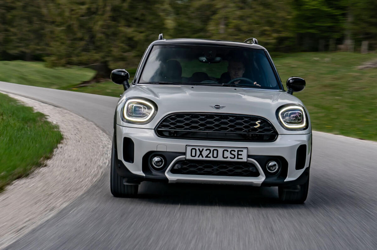 Mini Countryman Cooper S E All4 2020 first drive review - on the road front
