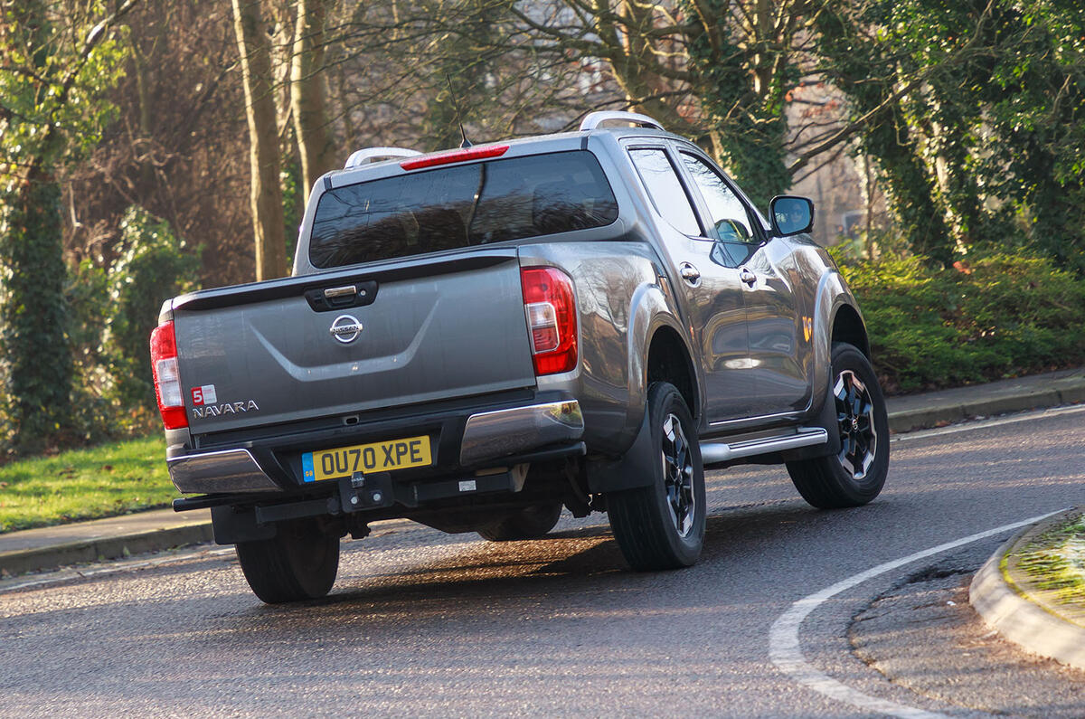 Nissan Navara 2020 UK first drive review - on the road rear