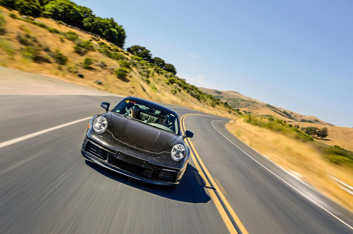 2019 Porsche 911 prototype first ride - hero action