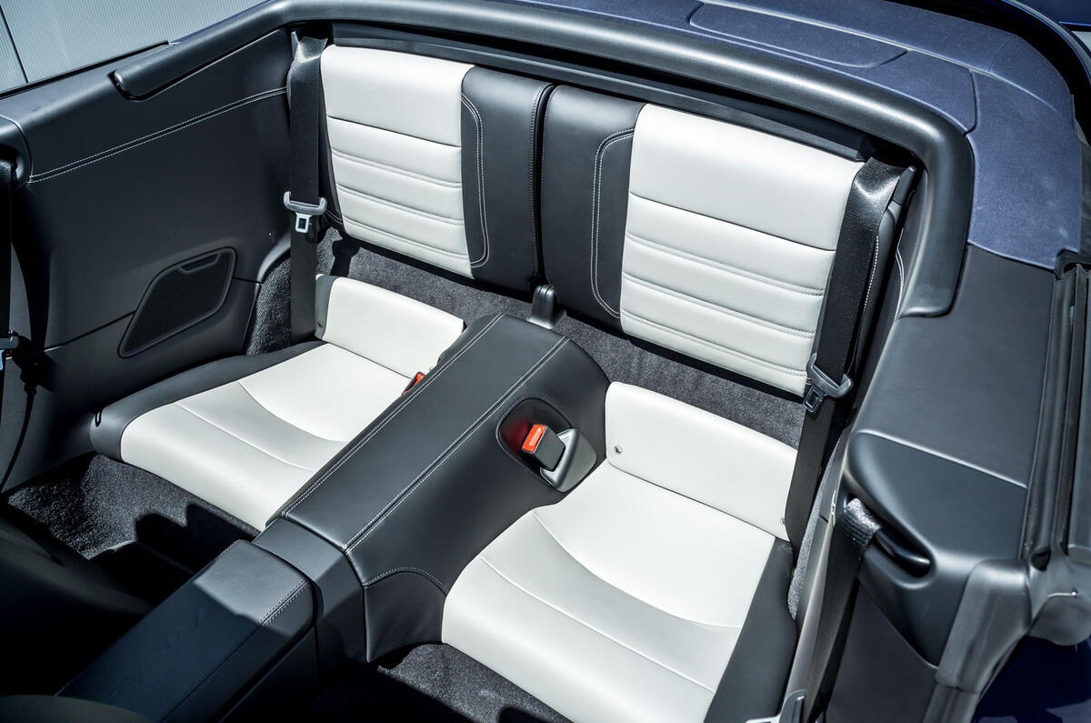 Porsche 911 Turbo S Cabriolet 2020 UK first drive review - rear seats