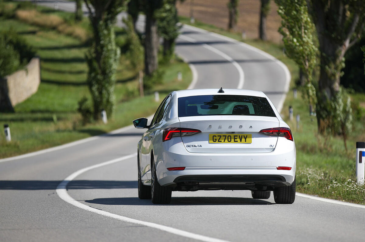 Skoda Octavia IV 2020 first drive review - on the road rear