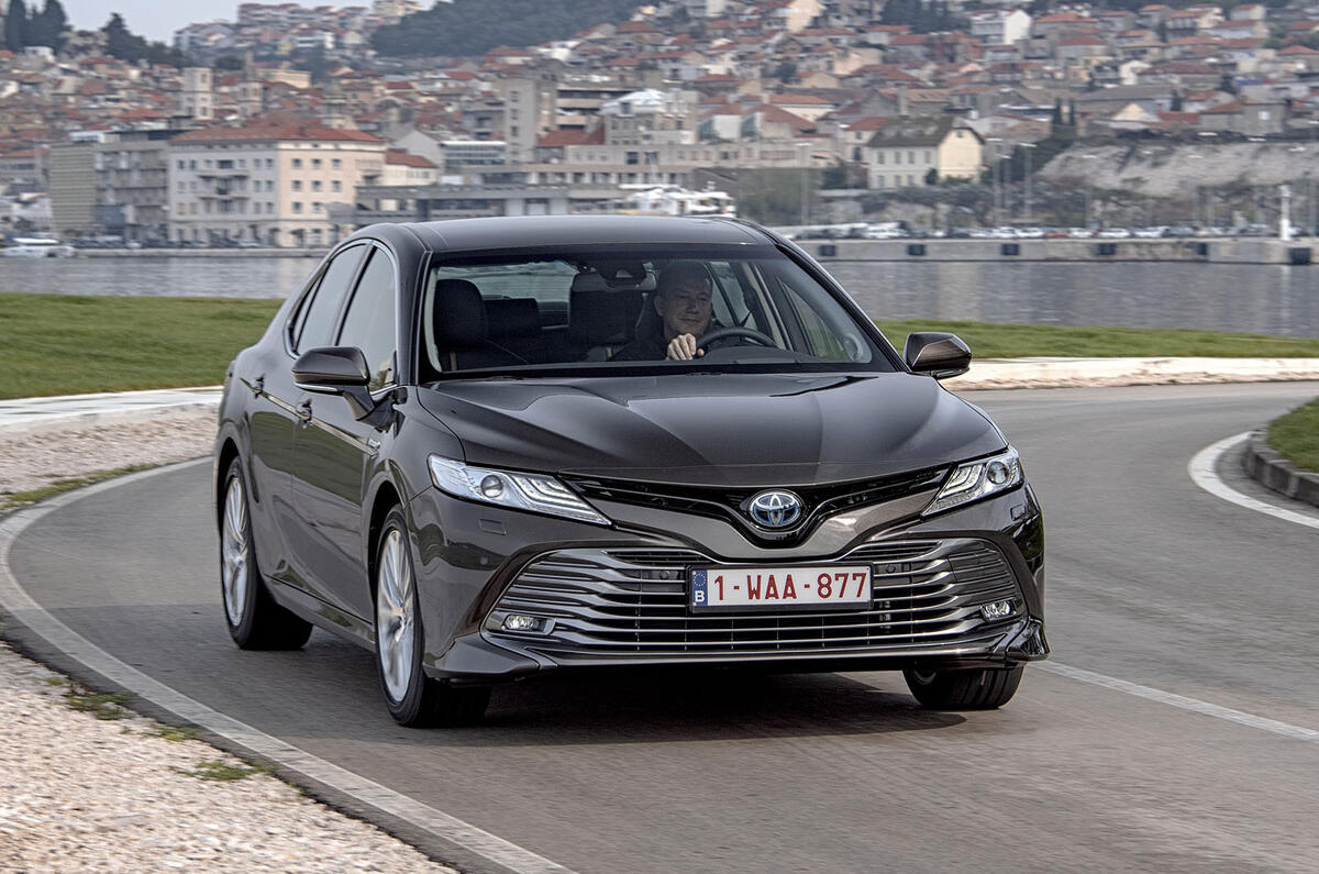 Toyota Camry 2019 European first drive review - cornering front
