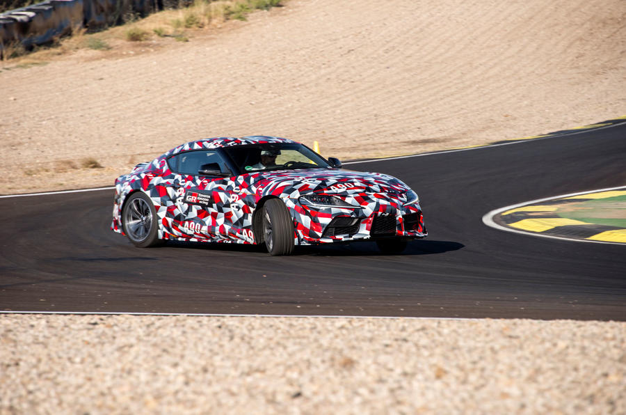 Toyota Supra 2019 prototype first drive review drift front