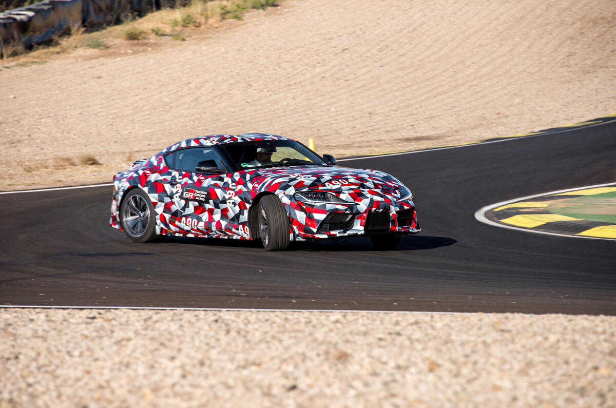 Toyota Supra 2019 prototype first drive review drift front