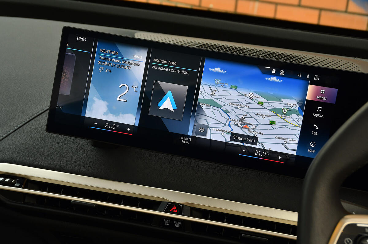13 BMW iX xDrive40 2021 UK first drive review infotainment