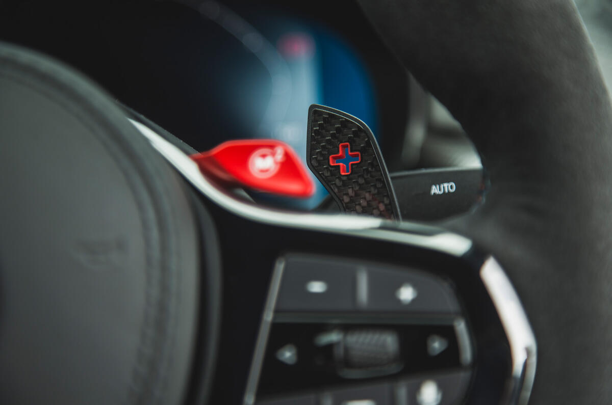 13 BMW M5 CS 2021 UK FD paddles