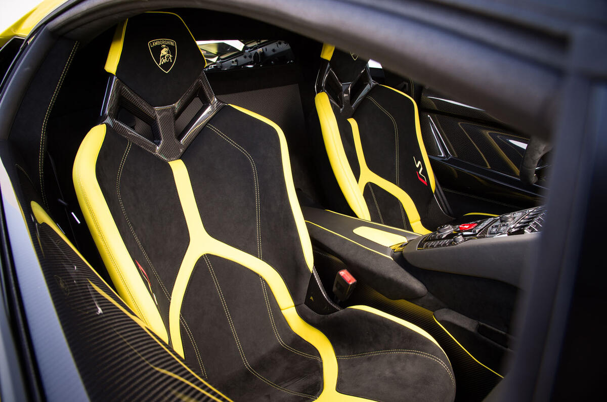 Lamborghini Aventador SVJ 2018 first drive review front seats