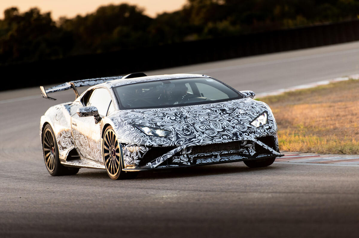 Lamborghini Huracan STO 2020 first drive review - cornering front