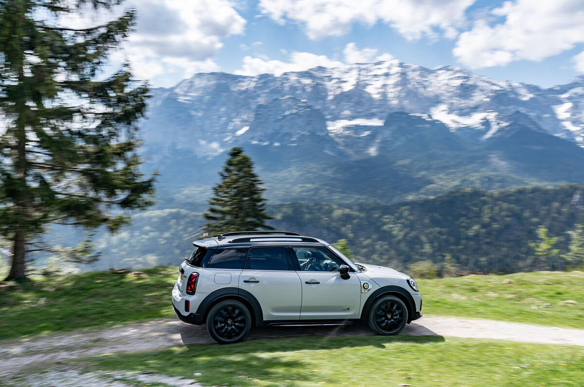 Mini Countryman Cooper S E All4 2020 first drive review - on the road side
