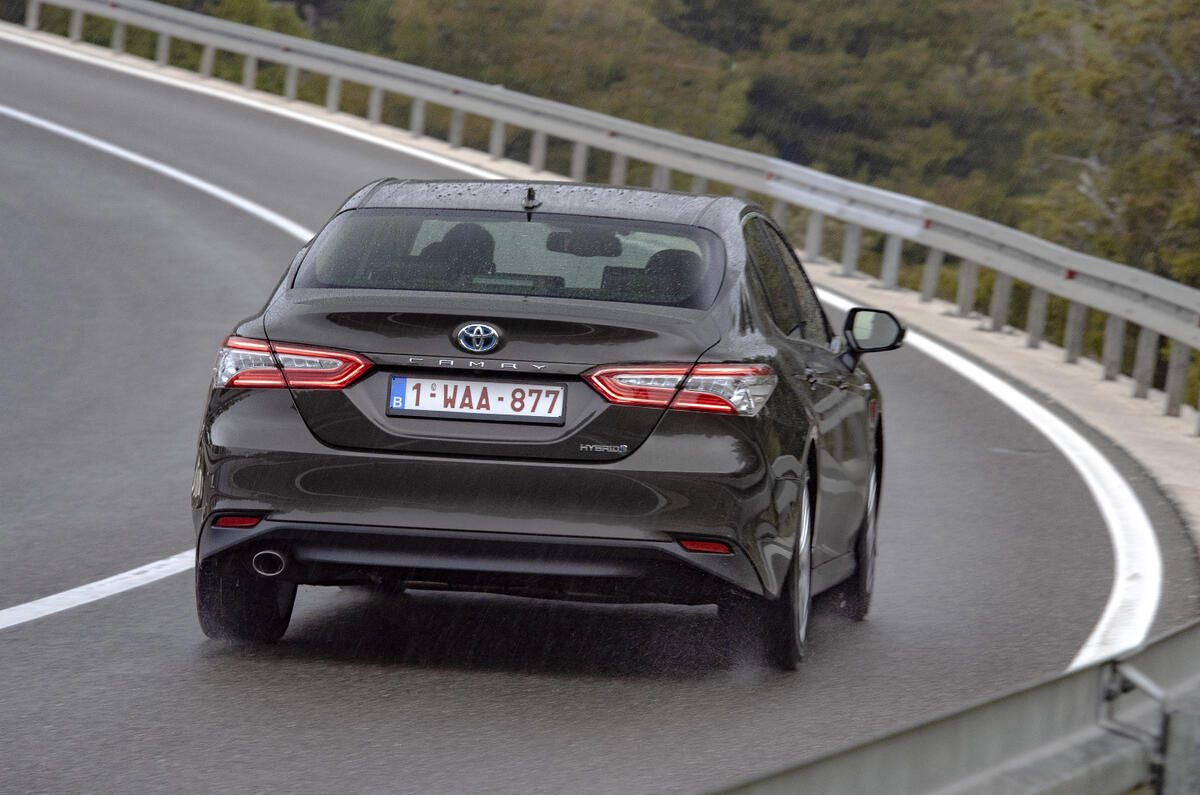 Toyota Camry 2019 European first drive review - cornering rear