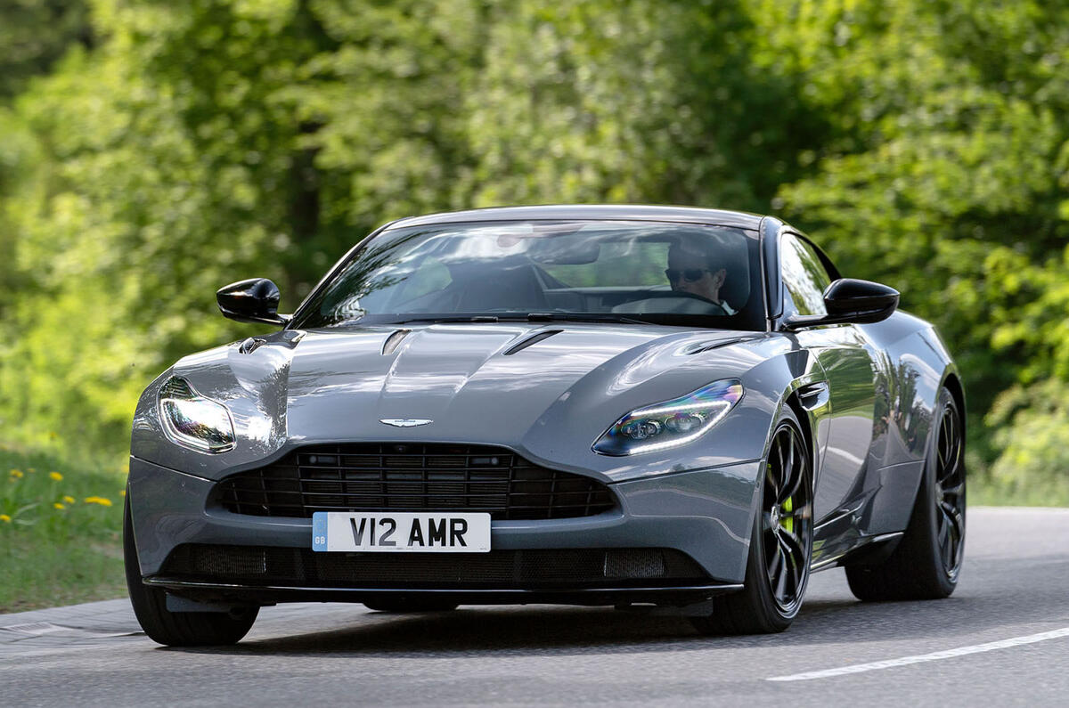 Aston Martin DB11 AMR 2018 review on the road front
