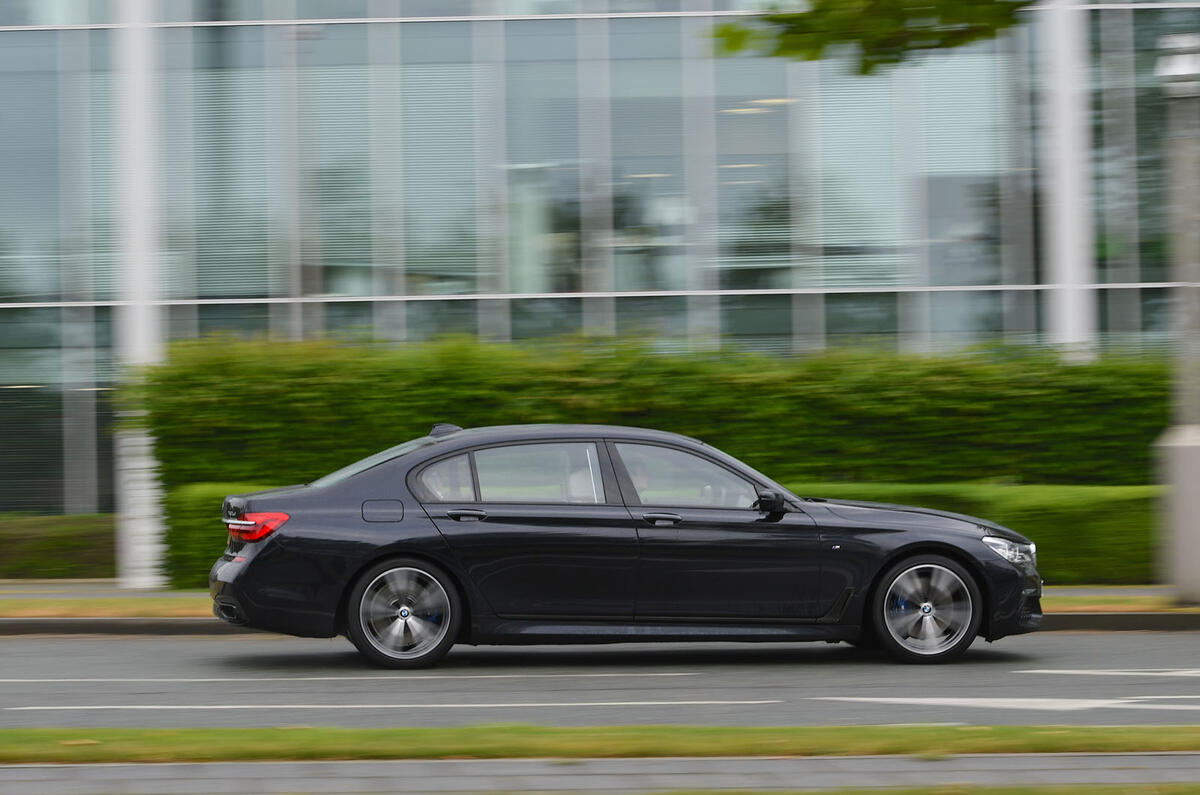 BMW 7 Series 740Ld long-term review on the road side