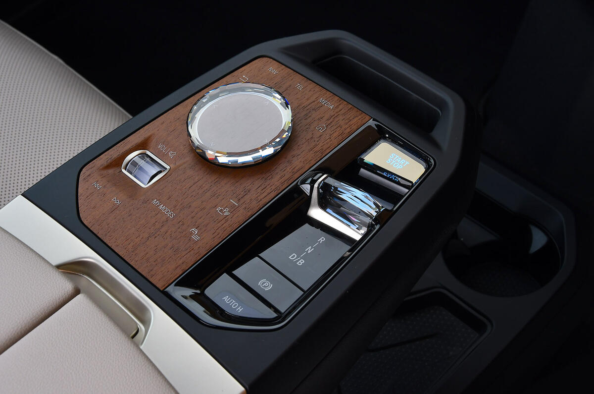 14 BMW iX xDrive40 2021 UK first drive review centre console