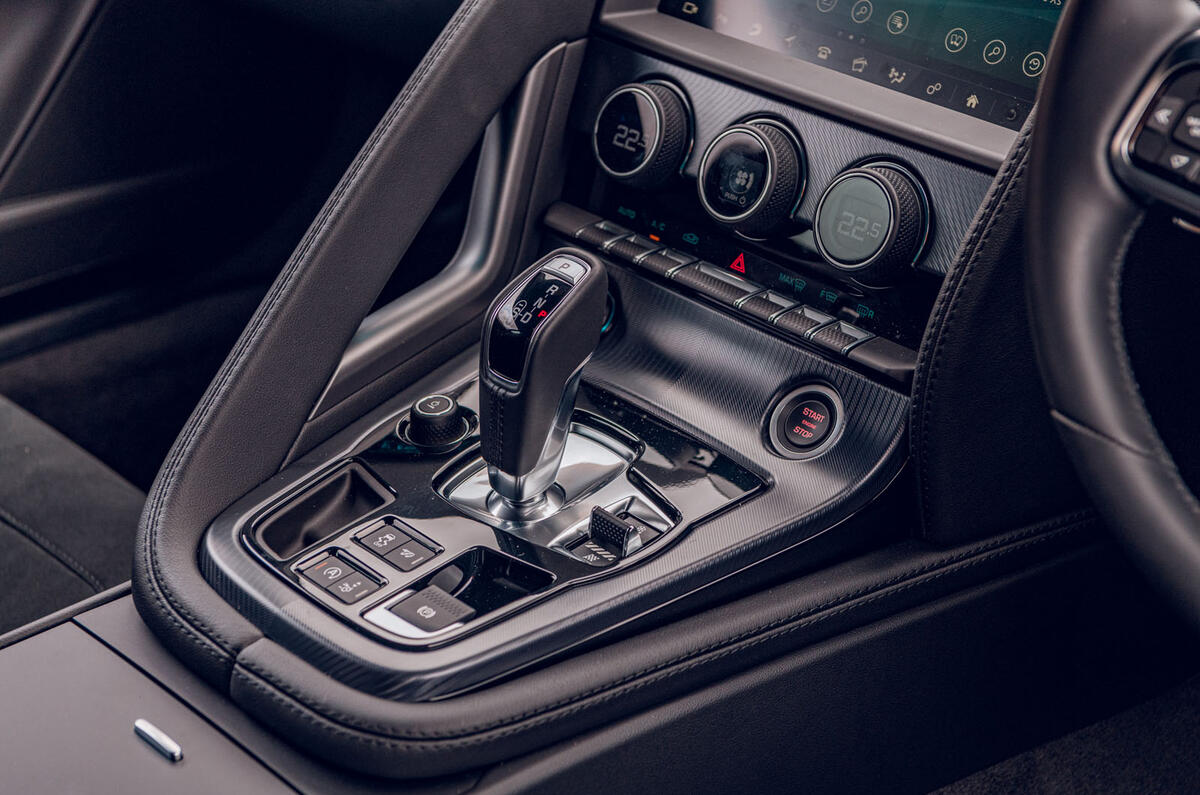 Jaguar F-Type 2020 UK first drive review - centre console