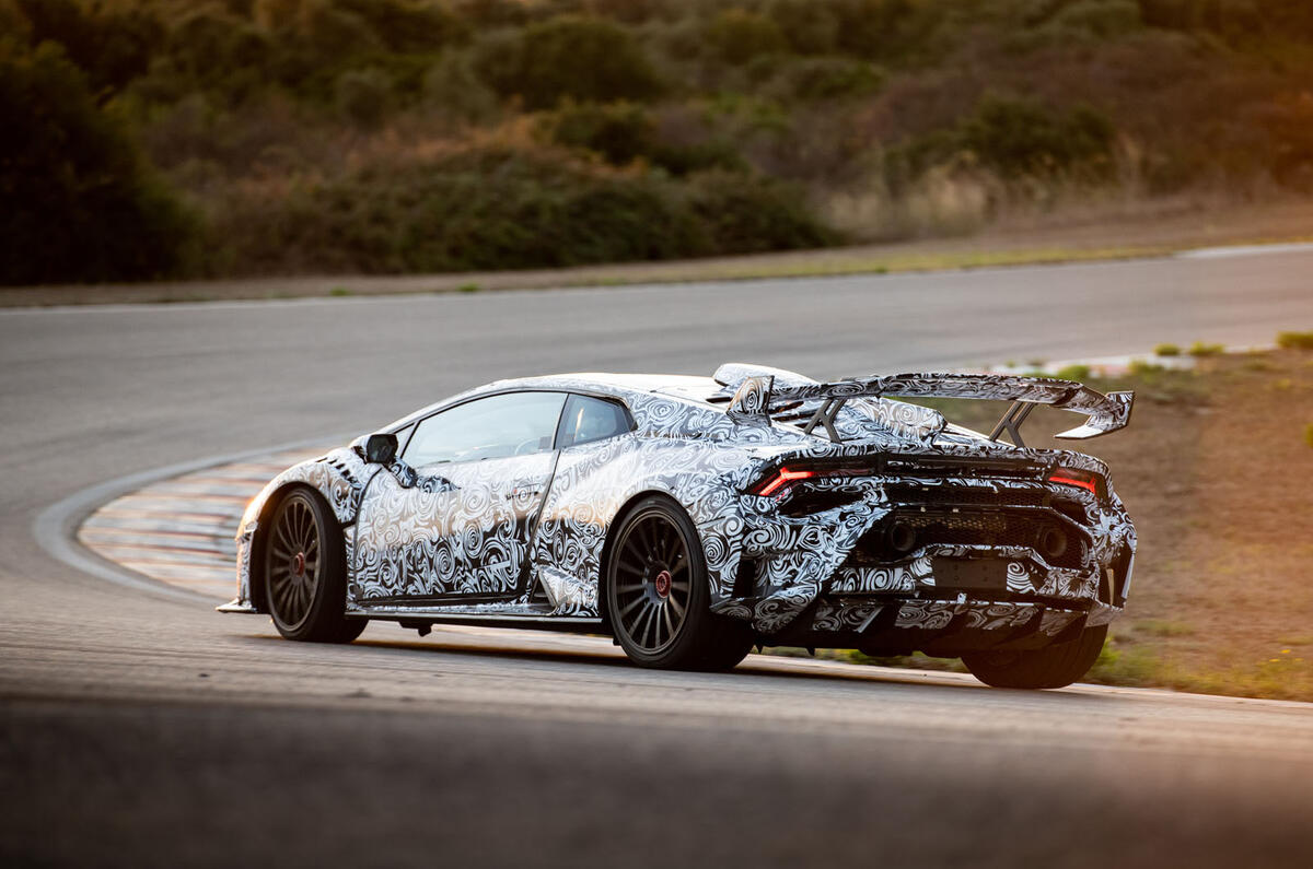 Lamborghini Huracan STO 2020 first drive review - cornering rear