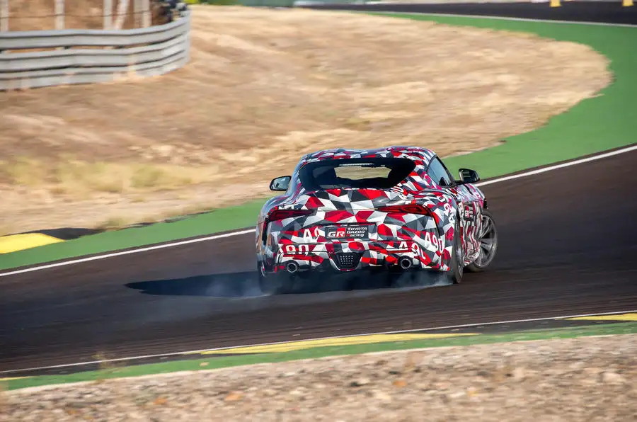 Toyota Supra 2019 prototype first drive review drift rear