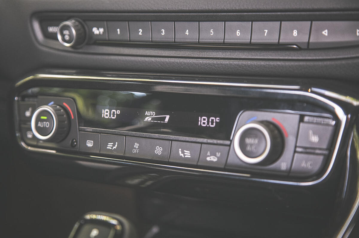 Toyota Supra 2019 UK first drive review - climate controls