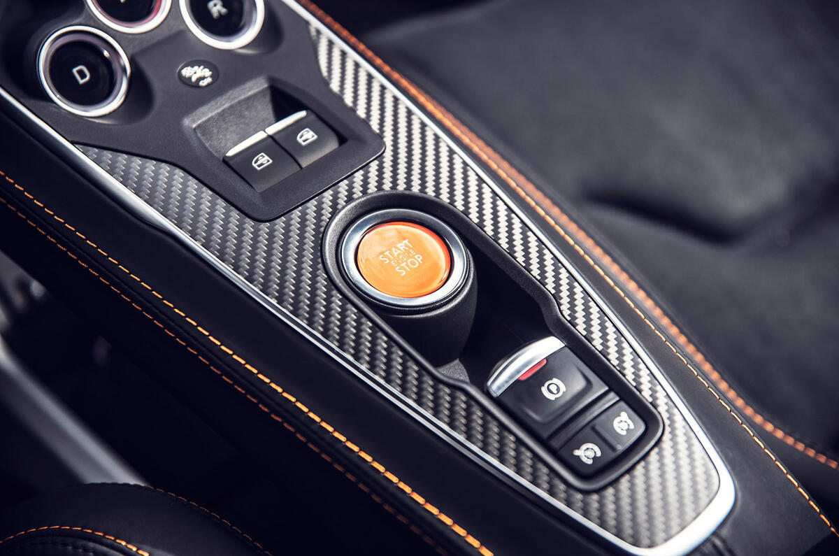 Alpine A110S 2019 first drive review - start button