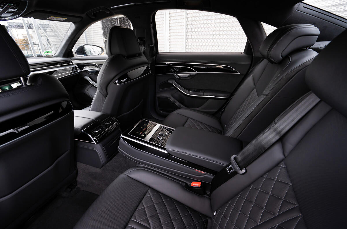 15 Audi A8 TFSIe 2022 first drive review rear seats