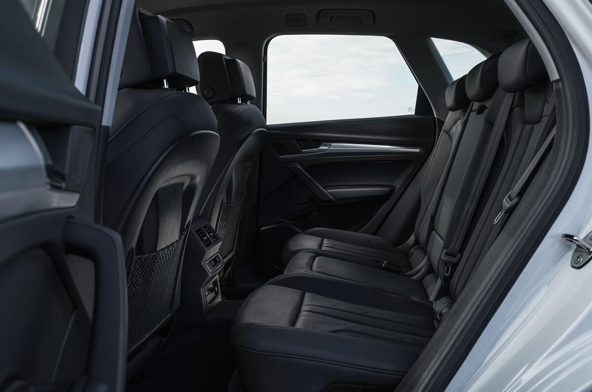 Audi Q5 40 TDI Sport 2020 UK first drive review - rear seats