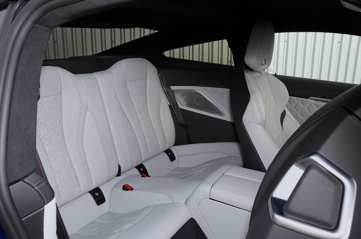 BMW M8 Competition Coupe 2020 UK first drive review - rear seats