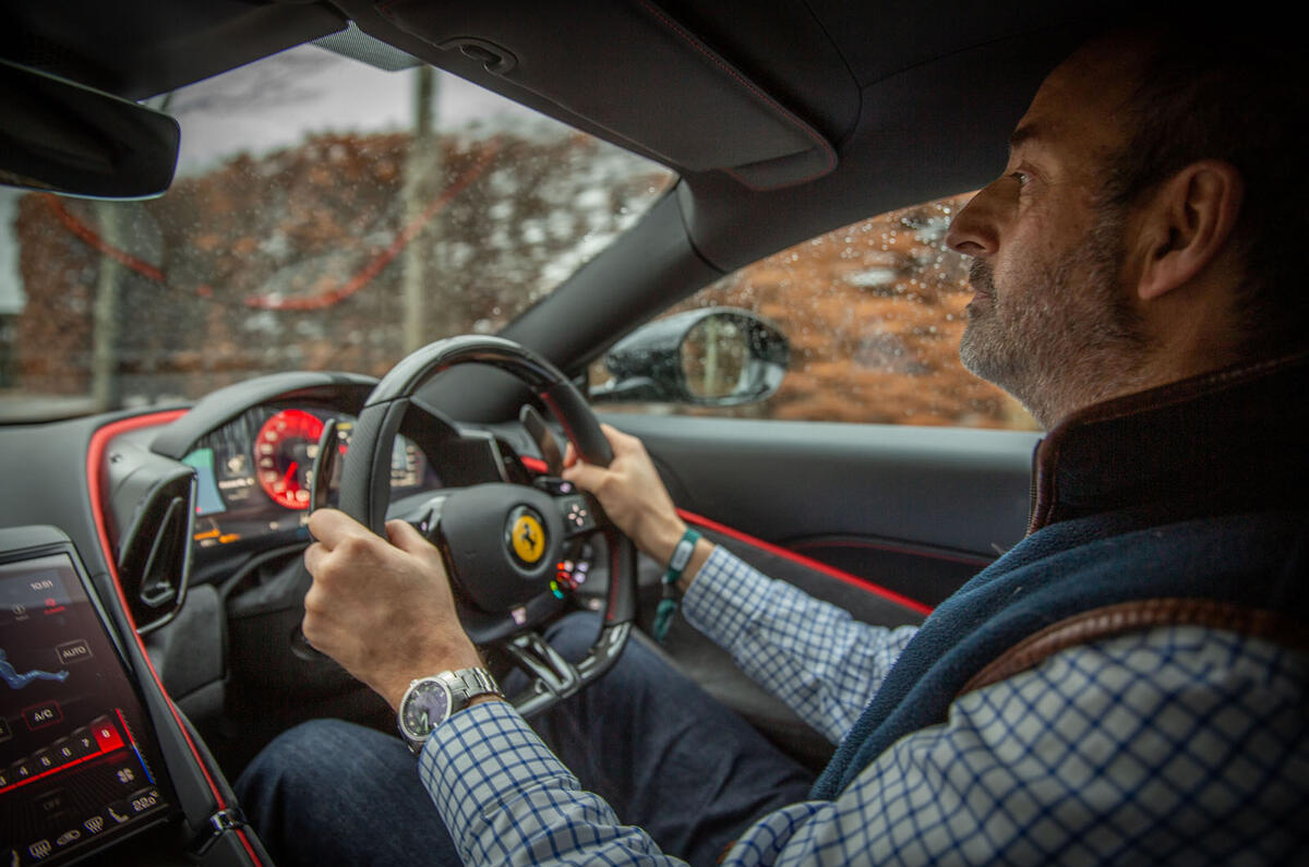 Ferrari Roma 2021 UK first drive review - Andrew Frankel driving