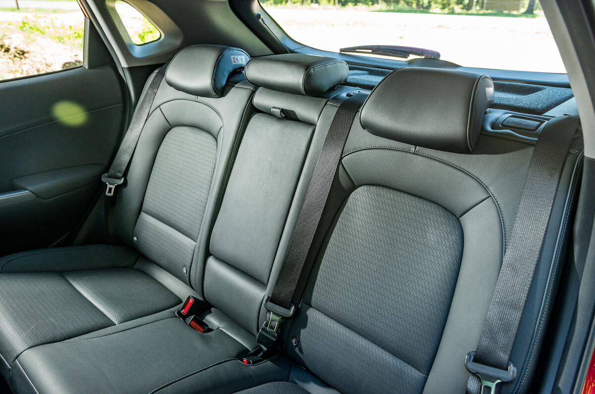 Hyundai Kona EV prototype drive 2018 rear seats