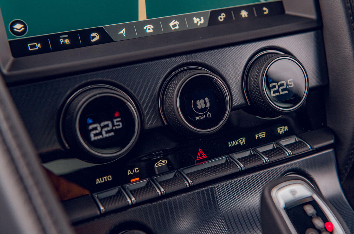 Jaguar F-Type 2020 UK first drive review - climate controls