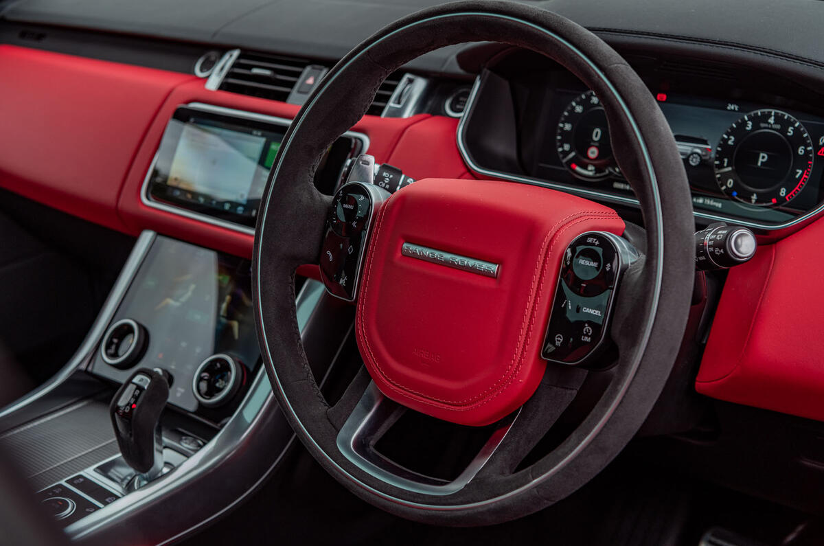 Land Rover Range Rover Sport HST 2019 UK first drive review - steering wheel