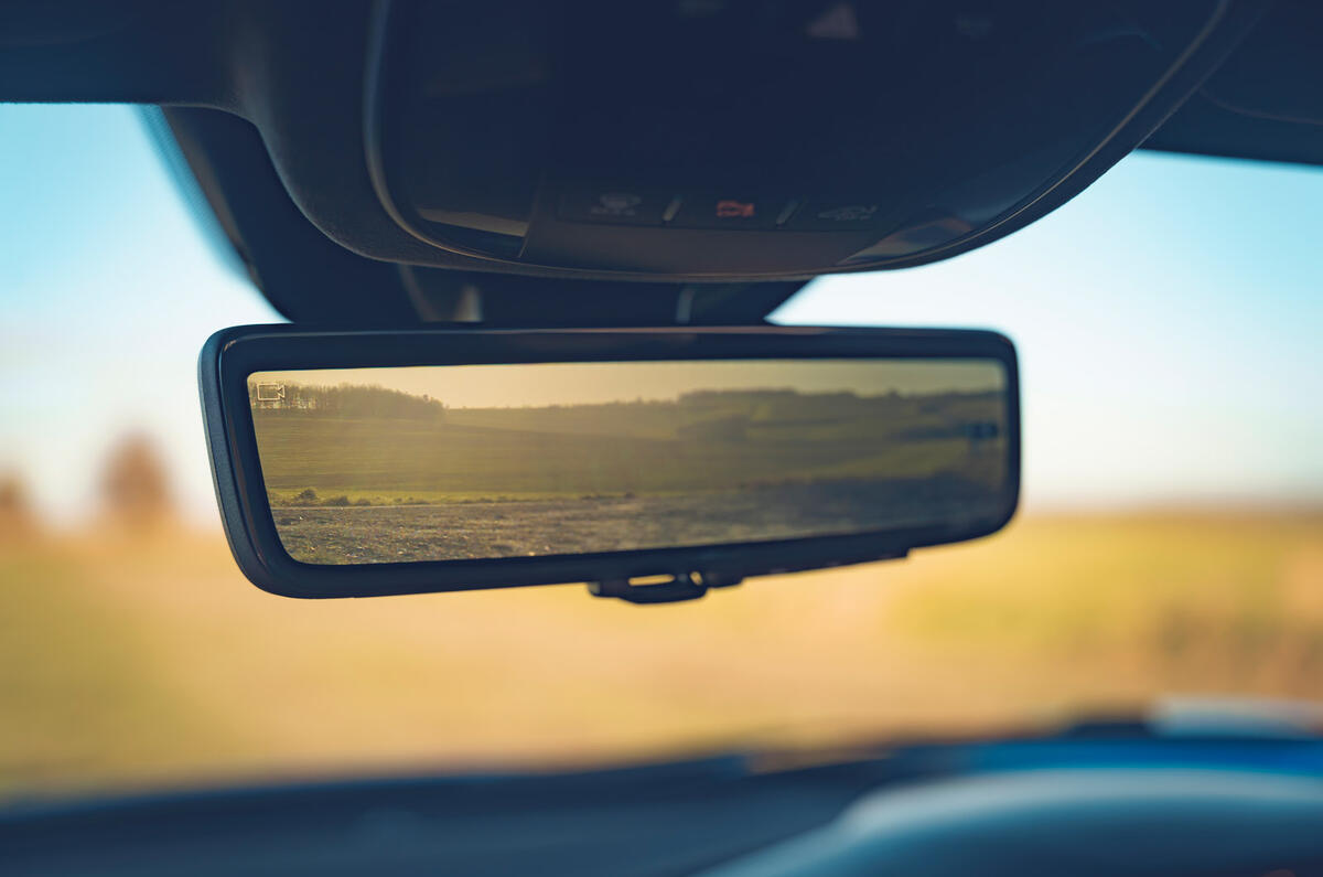 15 Maserati MC20 2022 UK first drive review digital rear view mirror