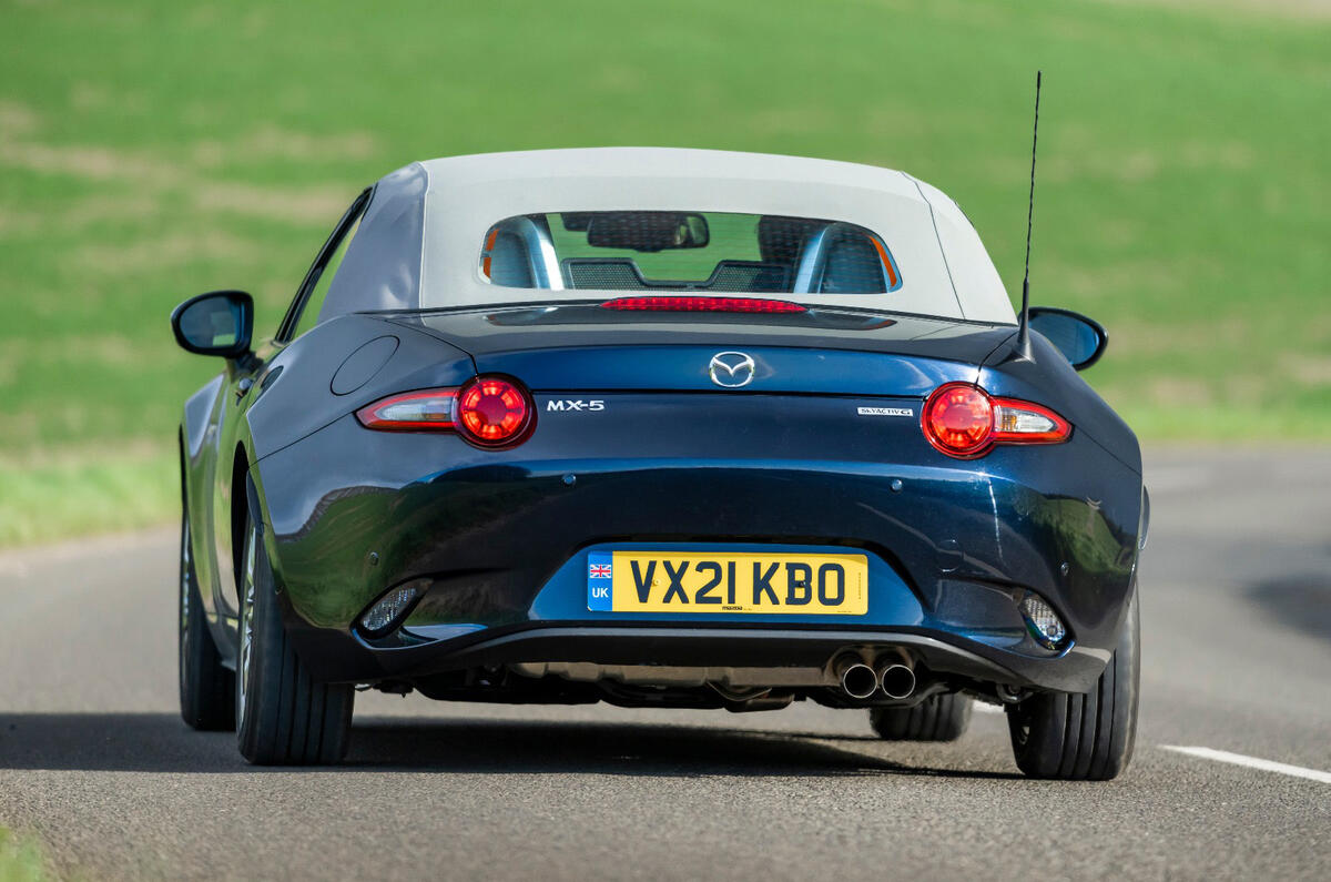 15 Mazda MX 5 Sport Venture 2021 UK FD on road rear