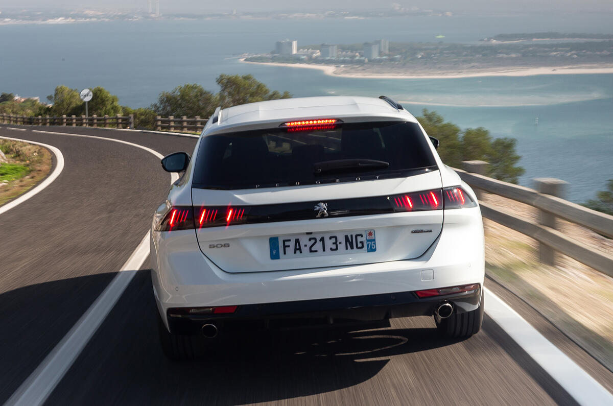 Peugeot 508 SW 2018 first drive review - on the road rear