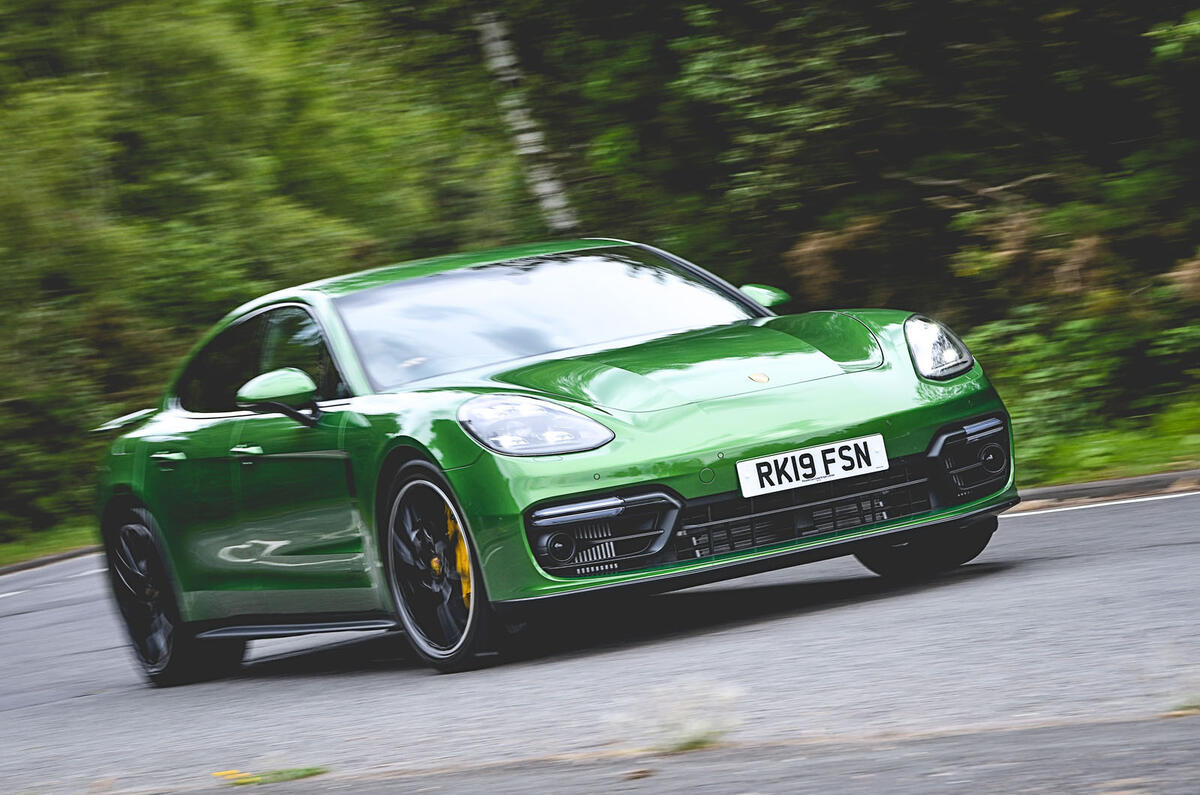 Porsche Panamera GTS 2019 UK first drive review - cornering front