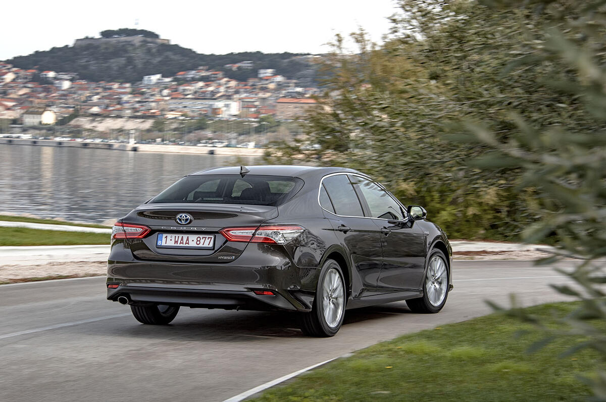 Toyota Camry 2019 European first drive review - on the road rear