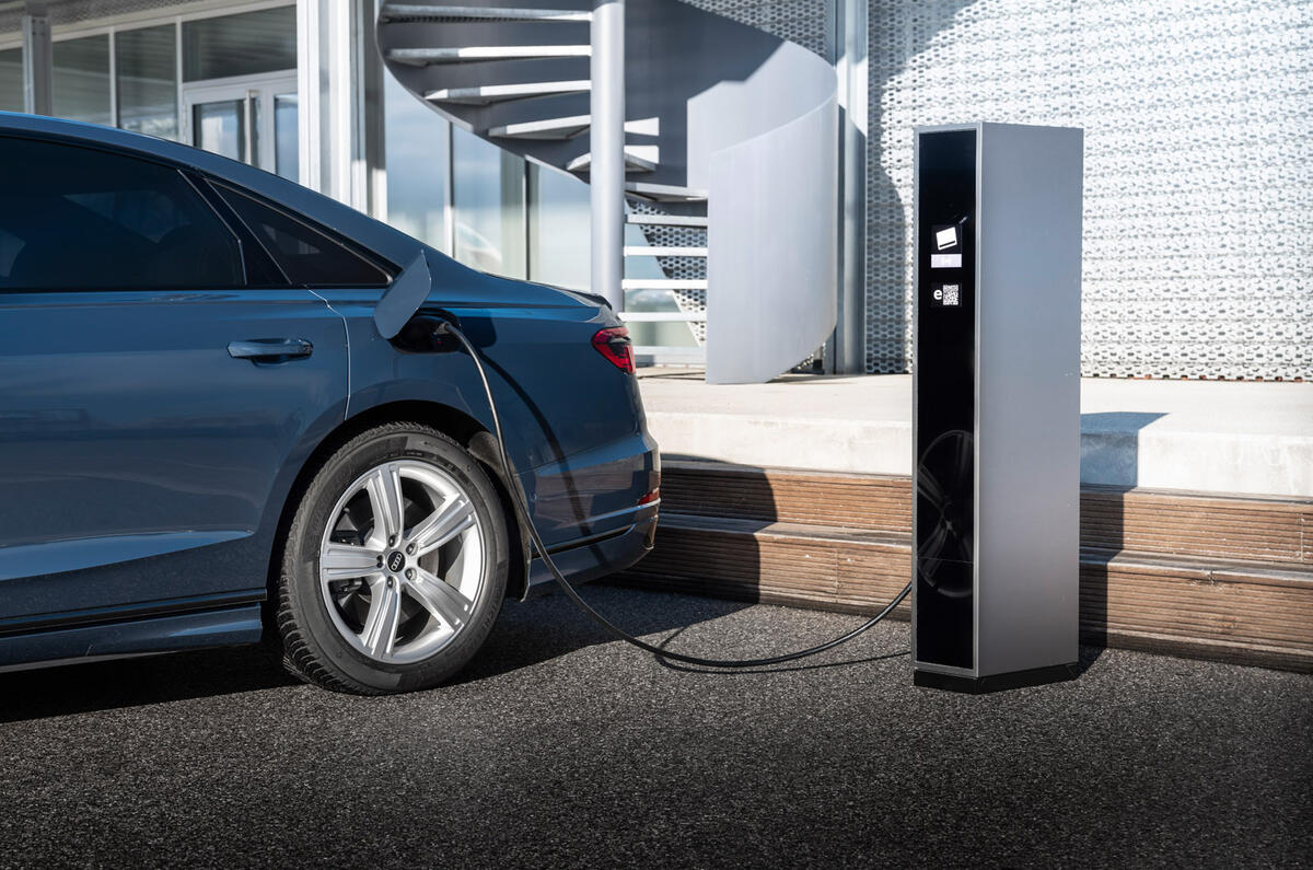 16 Audi A8 TFSIe 2022 first drive review charging