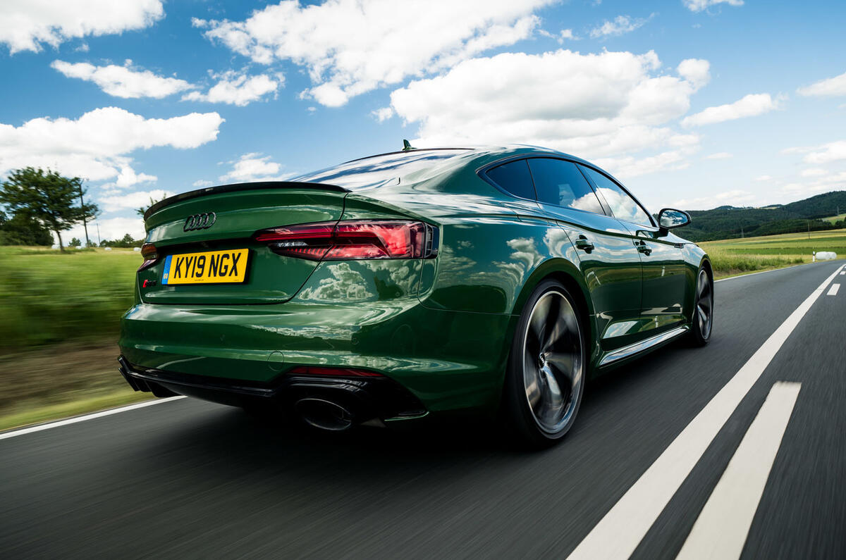 Audi RS5 Sportback 2019 first drive review - on the road rear